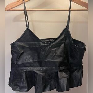 Zara leather top. Size M